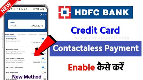 how to enable contactless card hdfc|hdfc credit card eva enable.